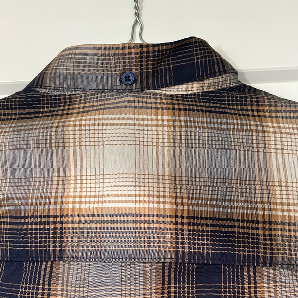 Threadbare Denim Corps, Long Sleeve Navy Tan Plaid, Mens Size Large-Tall - Picture 6 of 6